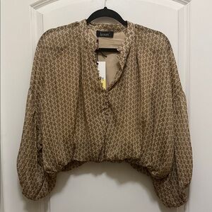 Kourt Women's Elegant Brown Blouse